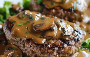 Hamburger Steaks with Mushroom Gravy