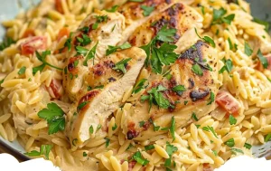 TUSCAN ORZO WITH CHICKEN