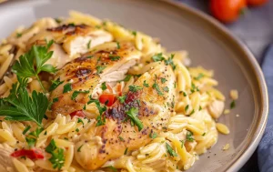 TUSCAN ORZO WITH CHICKEN