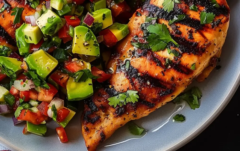 Lime Chicken with Avocado Salsa