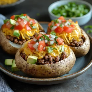 Taco-Stuffed Baked Potatoes