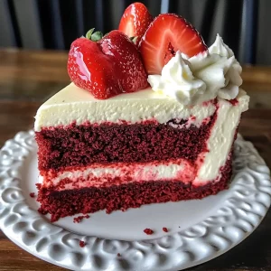 Red Velvet Strawberry Cheesecake