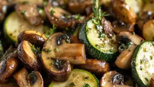 Low-Carb Sautéed Zucchini with Mushroom