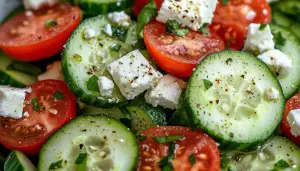 Greek Cucumber Tomato and Feta Salad