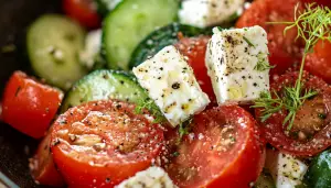 Greek Cucumber Tomato and Feta Salad