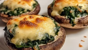 Spinach Stuffed Portobello Mushrooms 