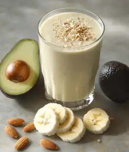 Almond Banana Avocado Smoothie